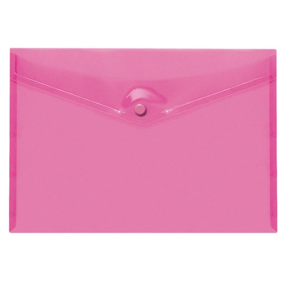 Pack of 25 Pink A4+ Foolscap Stud Document Wallets - Geometry box