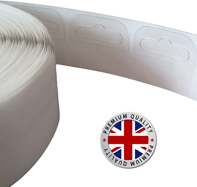 100 X Self Adhesive Euro Hook /Slot / Hang TabS.