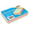 Pack of 100 Sheet of Multicoloured Ruled Record Cards 5" x 3" - Geometry box