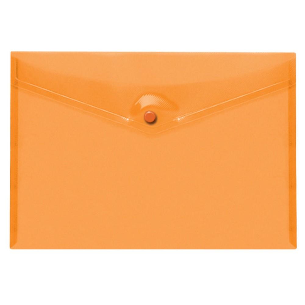 Pack of 25 Orange A4+ Foolscap Stud Document Wallets - Geometry box