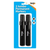 Pack of 2 Jumbo Black Permanent Markers - Geometry box