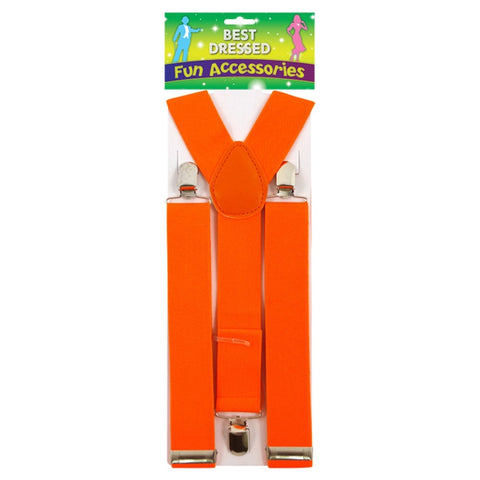 Buy One Point Collections Mens and Womens Enamel Elastic Adjustable Braces  Trouser YBack Clip on Suspenders Orange Free Size at Amazonin