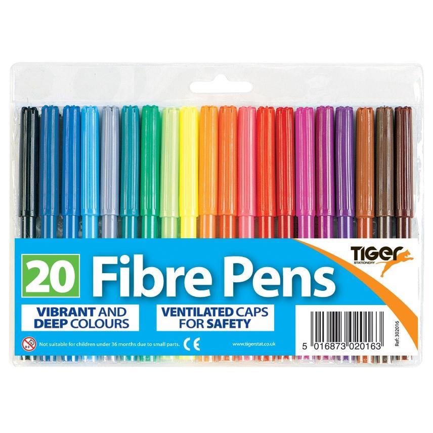 Wallet of 20 fibre tip pens - Geometry box